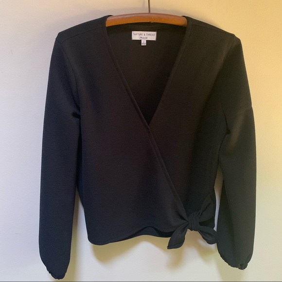 Madewell Texture & Thread ~Crepe Wrap Top - Picture 9 of 10